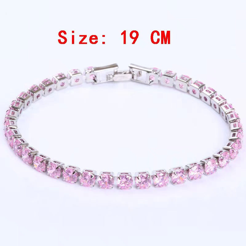 Wholesale Crystal Rose Gold Colored Zirconia Bracelet